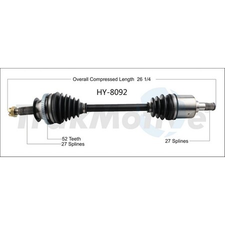 Surtrack Axle Cv Axle Shaft, Hy-8092 HY-8092